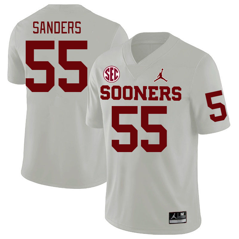 #55 Ashton Sanders Oklahoma Sooners 2024 SEC Conference College Football Jerseys-White